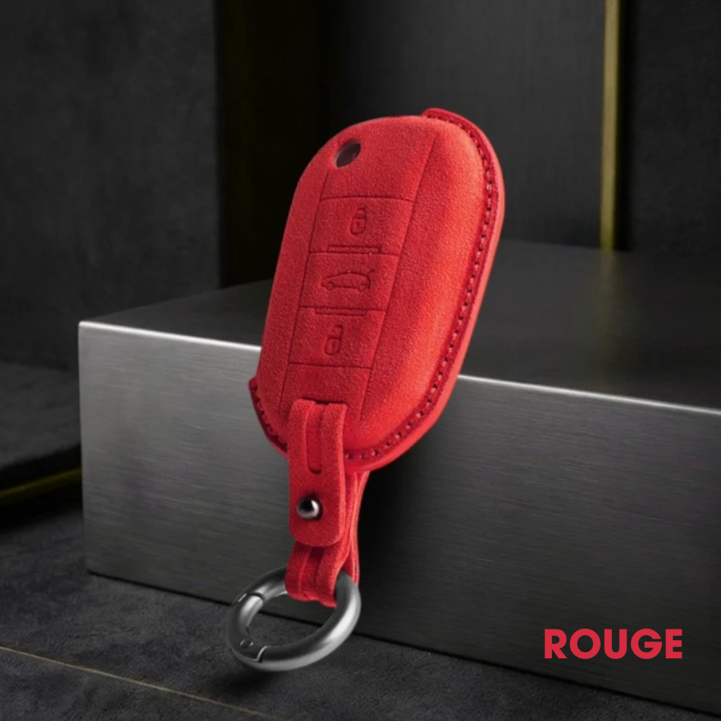 Étui de clé Peugeot - Protection en Alcantara