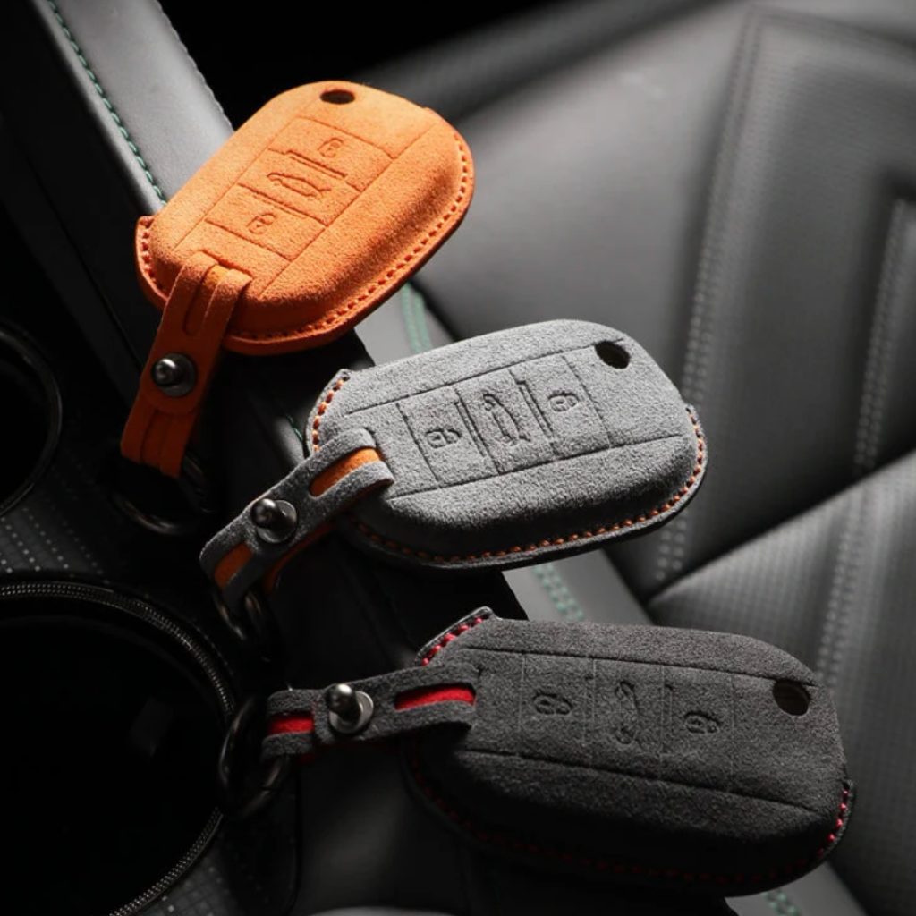 Étui de clé Peugeot - Protection en Alcantara