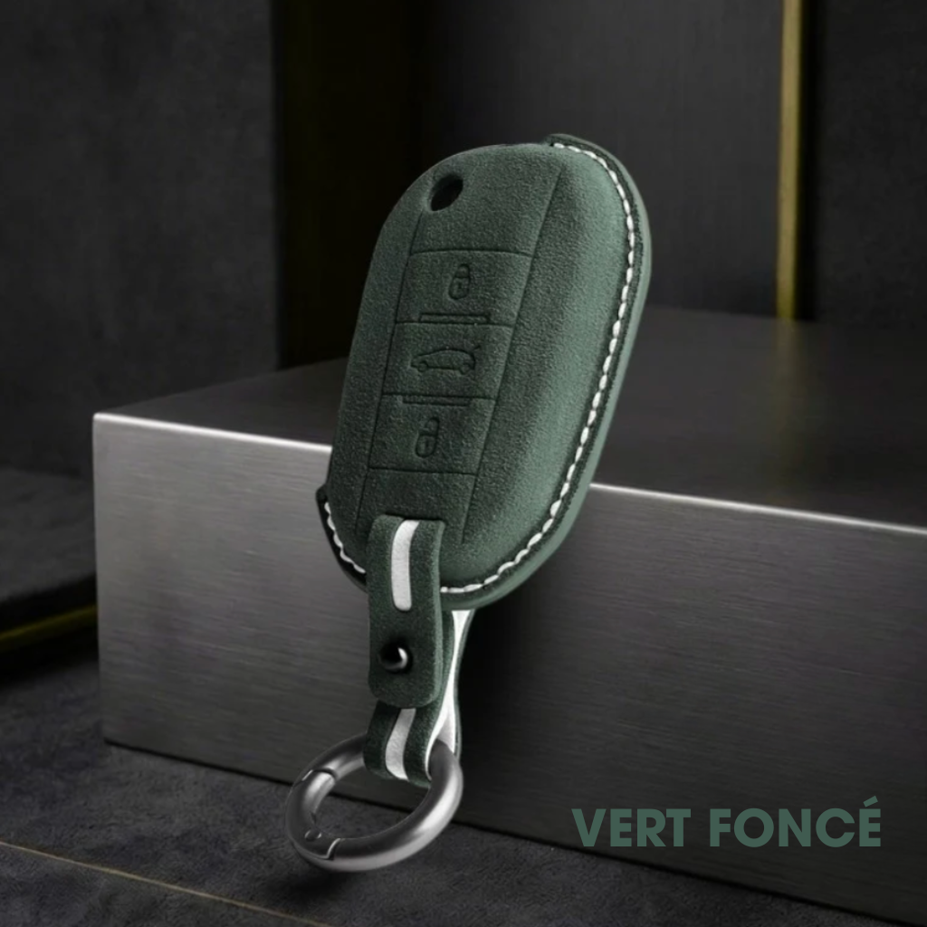 Étui de clé Peugeot - Protection en Alcantara