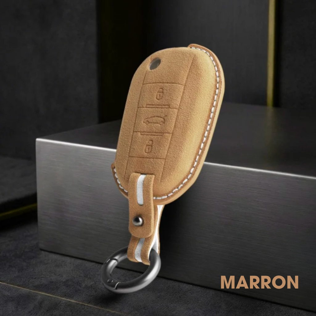 Étui de clé Peugeot - Protection en Alcantara