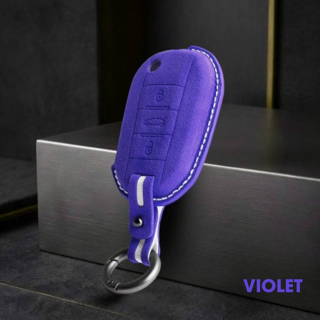 Étui de clé Peugeot - Protection en Alcantara